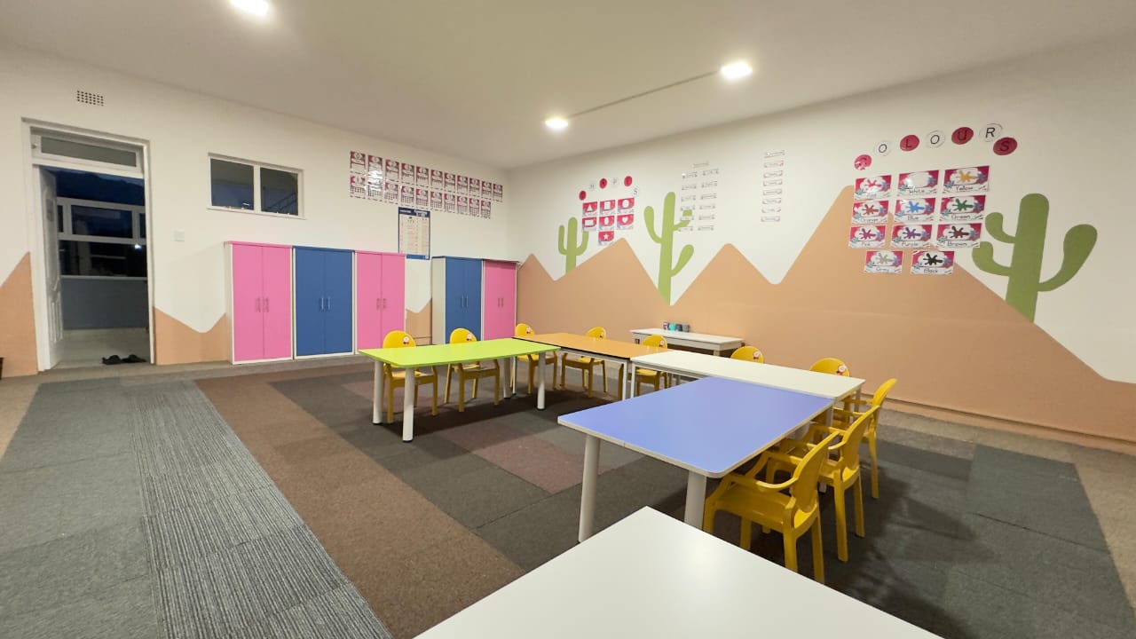 Colorful classroom at Olive River Schools